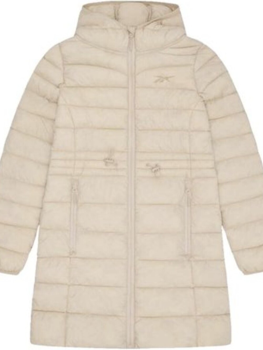 Reebok Womens Glacier Shield Quilted Puffer Long Jacket Oatmeal Size XL